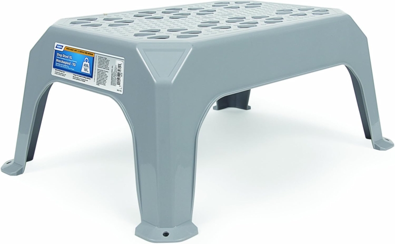 Durable Large Plastic Step Stool with Textured Surface