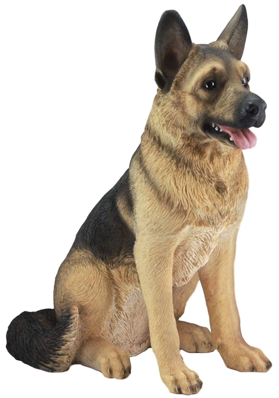 Ebros Large Lifelike Realistic German Shepherd Dog Statue with Glass ...