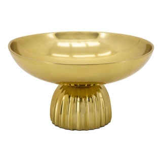 Elegant 11-Inch Gold Decorative Fruit Bowl