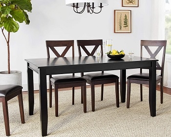 Elegant 36-Inch Wide Rectangular Dark Wood Dining Table