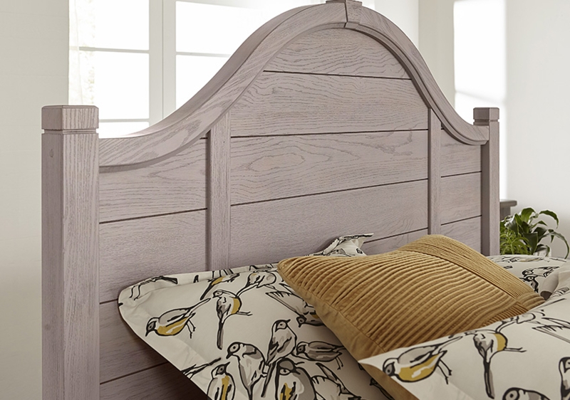 Elegant Arched Wooden Bed Headboard Design