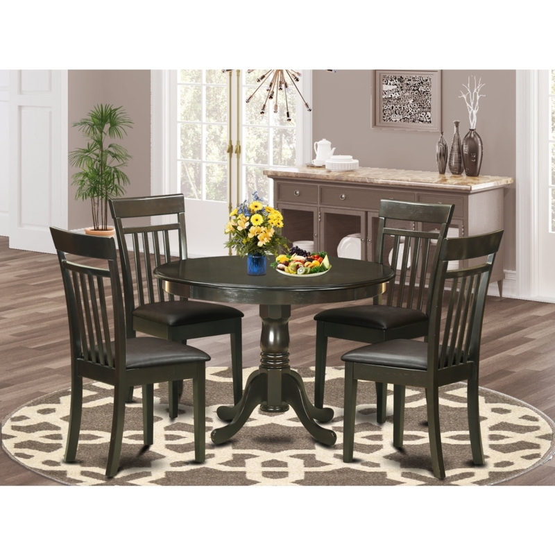 Elegant Black French Country Dining Table Set
