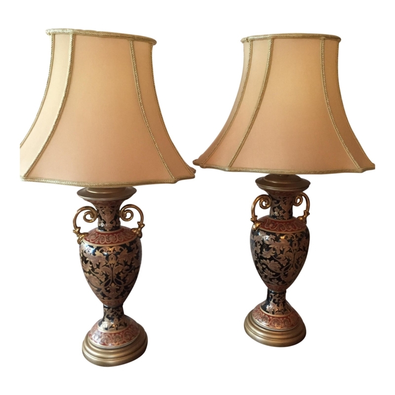 Elegant Bombay Company Decorative Table Lamps Pair