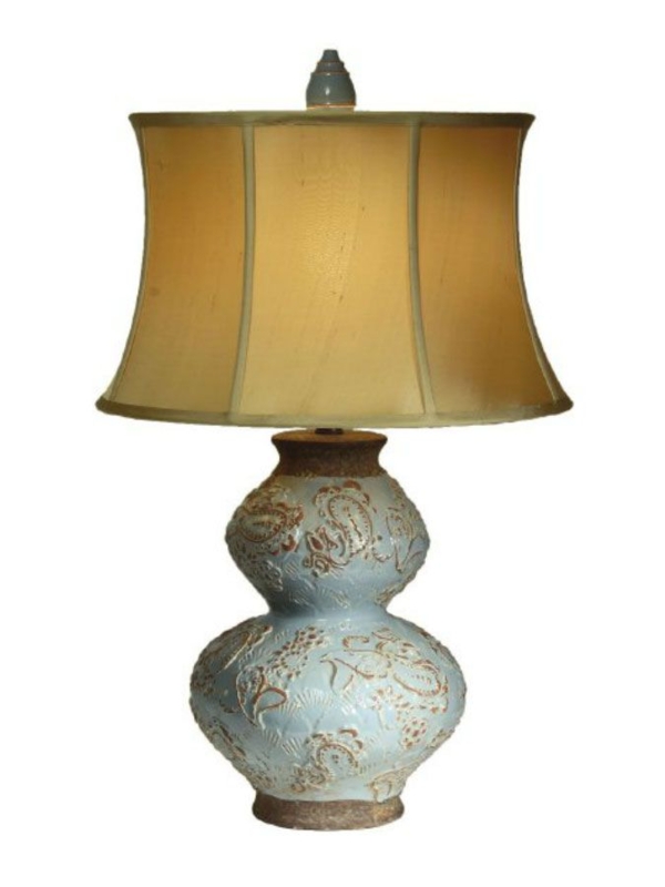 Elegant Ceramic Bombay Table Lamp with Fabric Shade