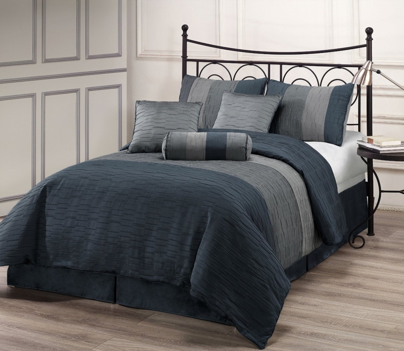 Elegant Charcoal Grey Comforter Bedding Sets