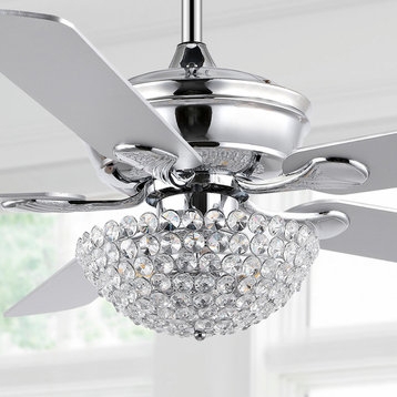 Elegant Crystal French Country Ceiling Fan