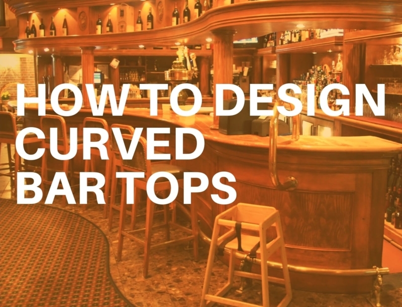 Elegant Curved Wooden Bar Tops Design Ideas
