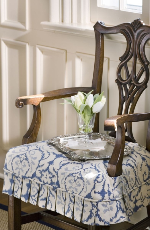 Elegant Dining Chairs with Pleated Skirts