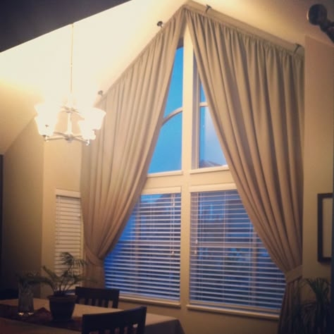 Elegant Draped Curtains for Transom Windows