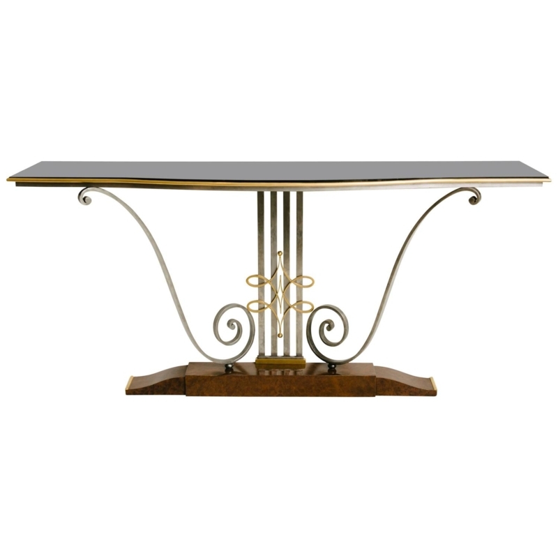 Elegant French Art Deco Console Table by Raymond Subes