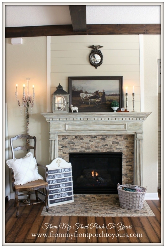 Elegant French Country Fireplace Mantel Design