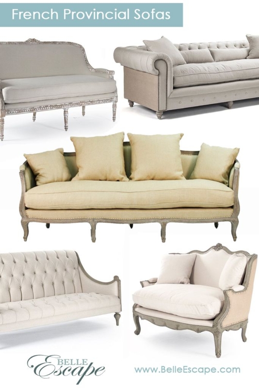 Elegant French Provincial Sofas and Settees Collection