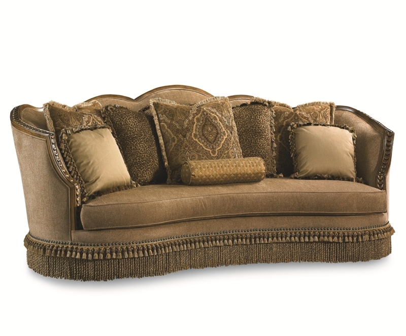 Elegant Fringe Bottom Vintage Style Sofas