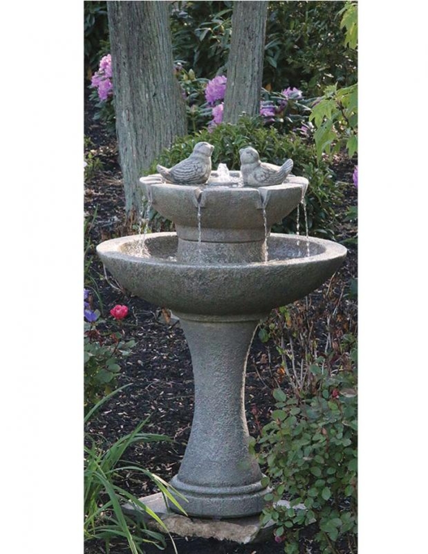 Elegant Garden Fountain with Sculpted Bird Design