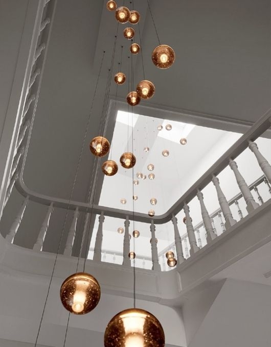 Elegant Modern Stairwell Pendant Lighting Ideas