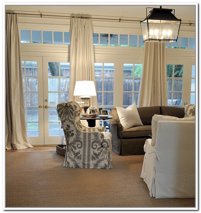 Elegant Neutral Curtains for Transom Windows