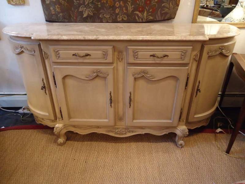 Elegant Painted Country French Custom Buffet Sideboard