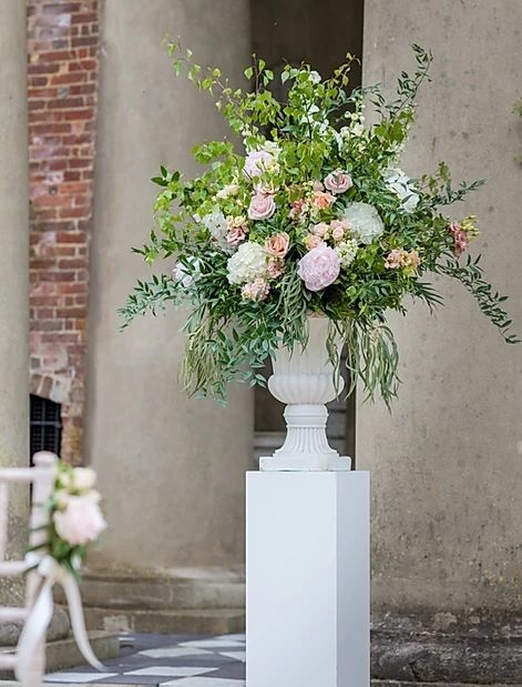 Elegant Pedestal Flower Arrangement for Wedding Decor