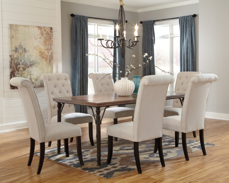Elegant Rectangular Upholstered Dining Room Set