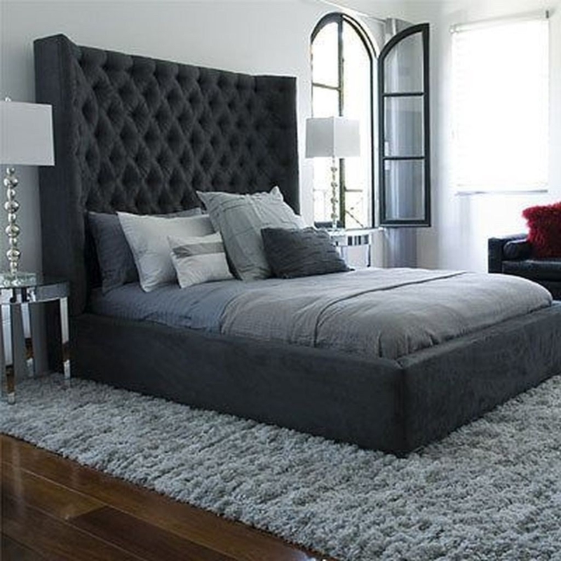 Elegant Tall King Headboard with Plush Upholstery