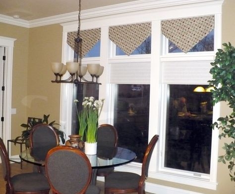 Elegant Transom Window Treatments in Dining Room
