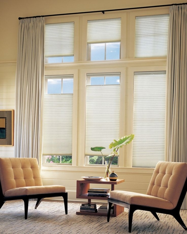Elegant Transom Window Treatments with Neutral Shades