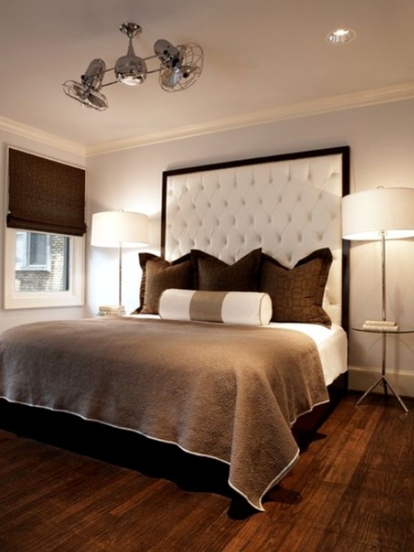 Elegant Tufted Tall Headboard Bedroom Design