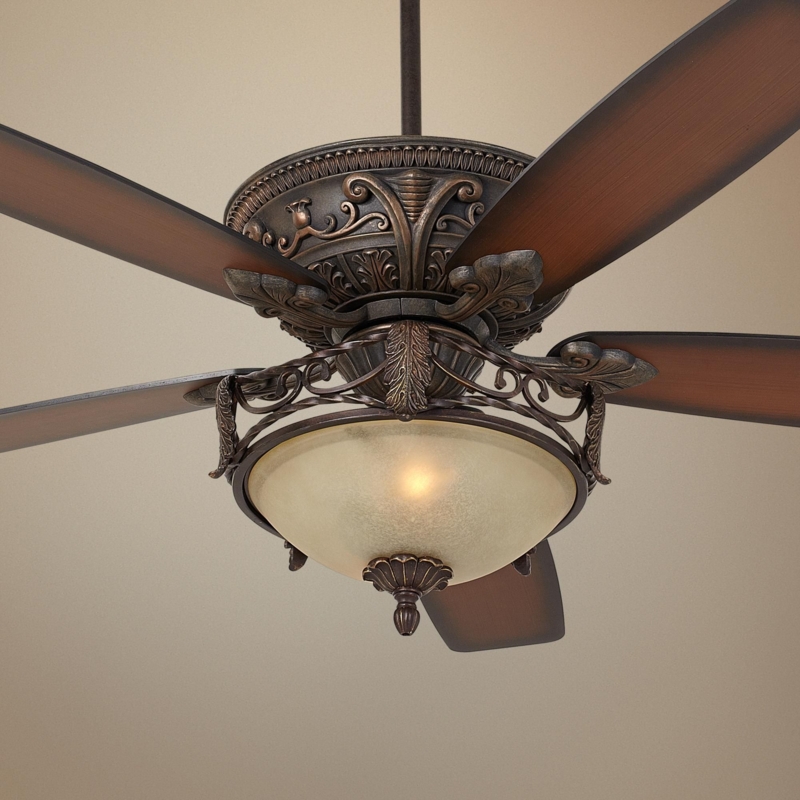 Elegant Victorian Ceiling Fan with Ornate Detailing