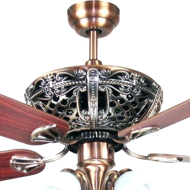 Elegant Victorian Ceiling Fan with Ornate Metalwork