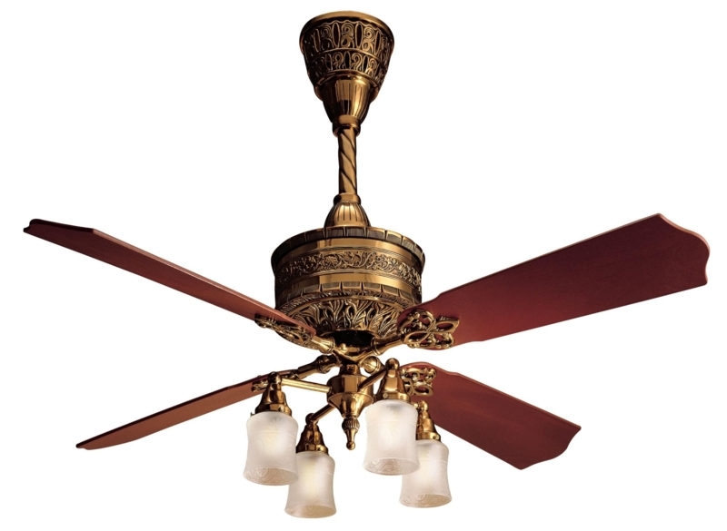 Elegant Victorian Style Ceiling Fan with Lights