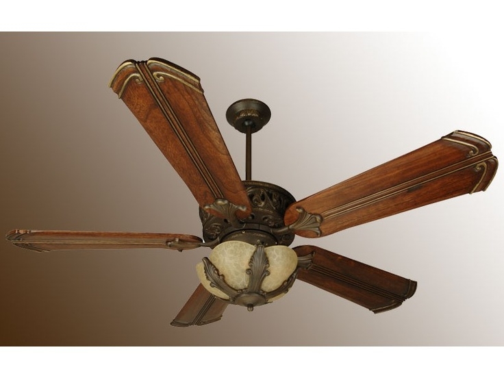 Elegant Victorian Wooden Ceiling Fan with Light