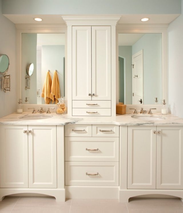Double Vanities With Centers Towers