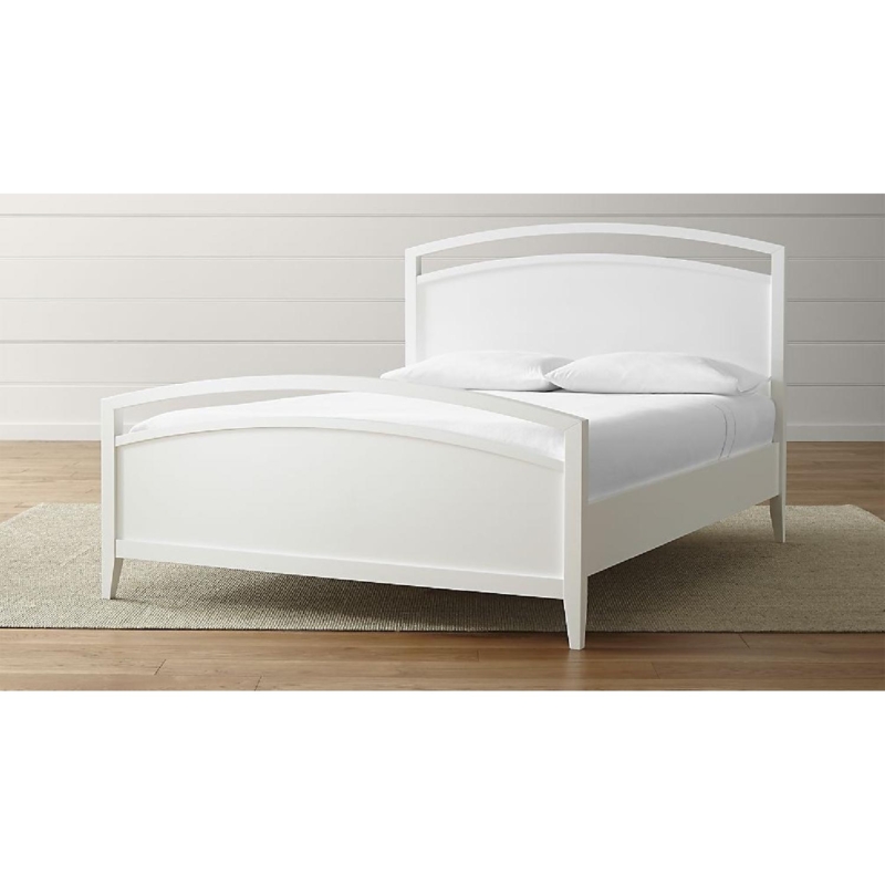 Elegant White Queen Size Arch Bed Frame