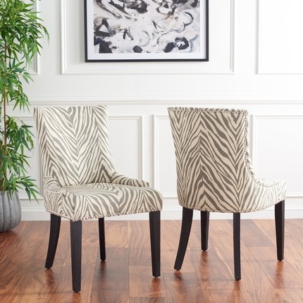 Elegant Zebra Print Dining Chairs for Modern Interiors