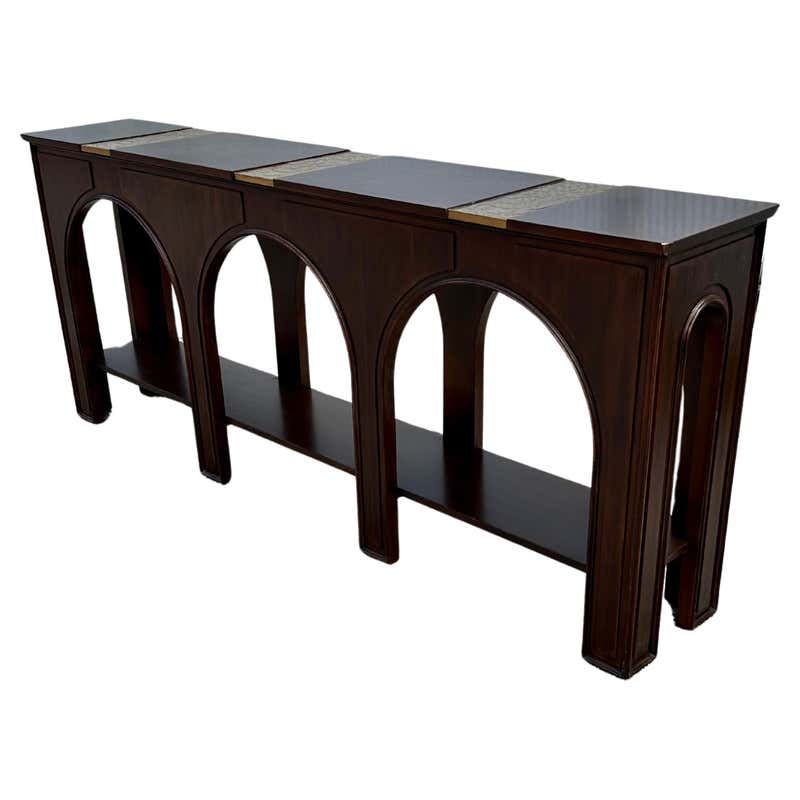 Empat Arched Console Table Hunter Green For Sale at 1stDibs
