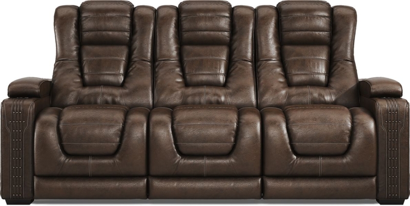 Eric Church Renegade Brown Leather Reclining Sofa