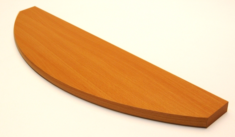 European Curved Cherry Wood Shelf Design