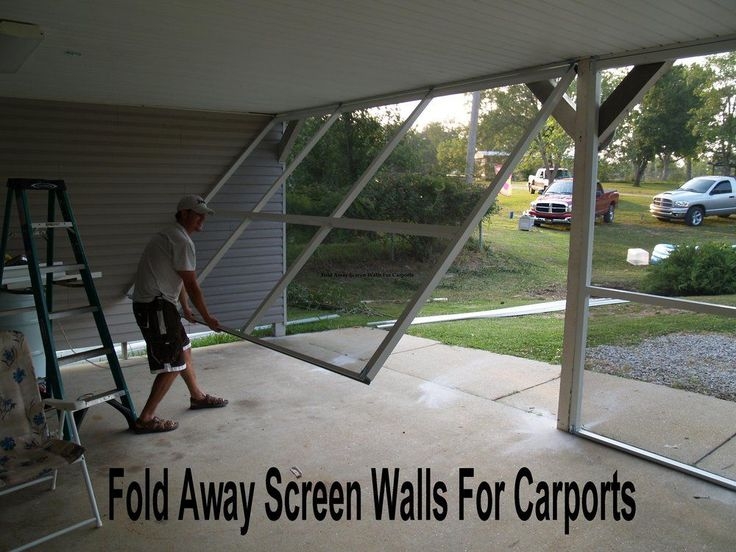 Fold Away Screen Walls for Carports and Patios