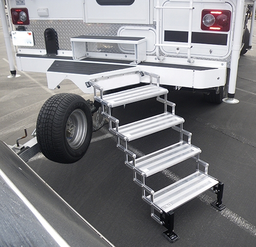 Foldable Aluminum Steps for Truck Camper Access