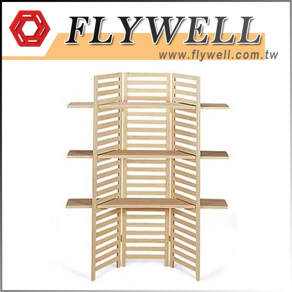 Folding Pine Wood Display Shelves for Versatile Storage