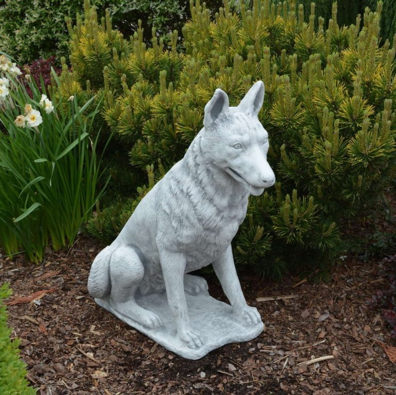 Garden Marble German shepherd statue | AongKing Sculpture