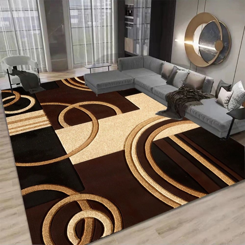 Geometric Patterned Washable Living Room Rug