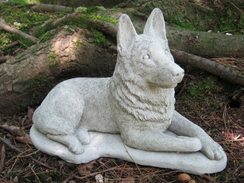 German Shepherd Dog Concrete Dog Statue Cement Statue
