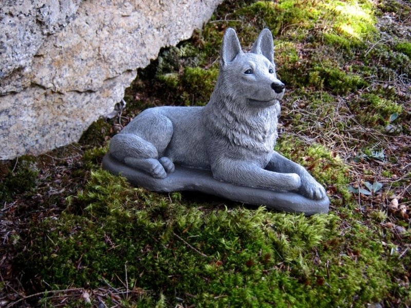 German Shepherd Statue Concrete Dog Statues by WestWindHomeGarden