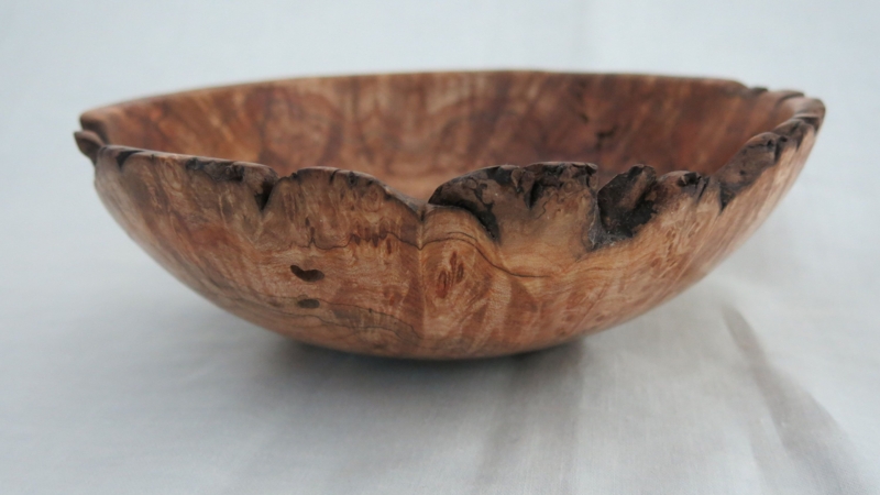 Handcrafted Burl Wood Bowl with Natural Live Edge