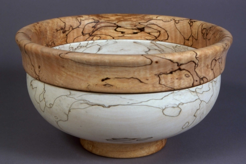 Handcrafted Spalted Wood Turned Bowl by Judy Ditmer