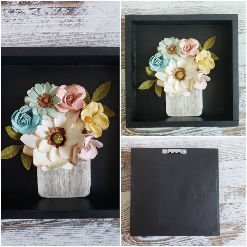 Handmade 3D Floral Shadow Box Wall Art Decor