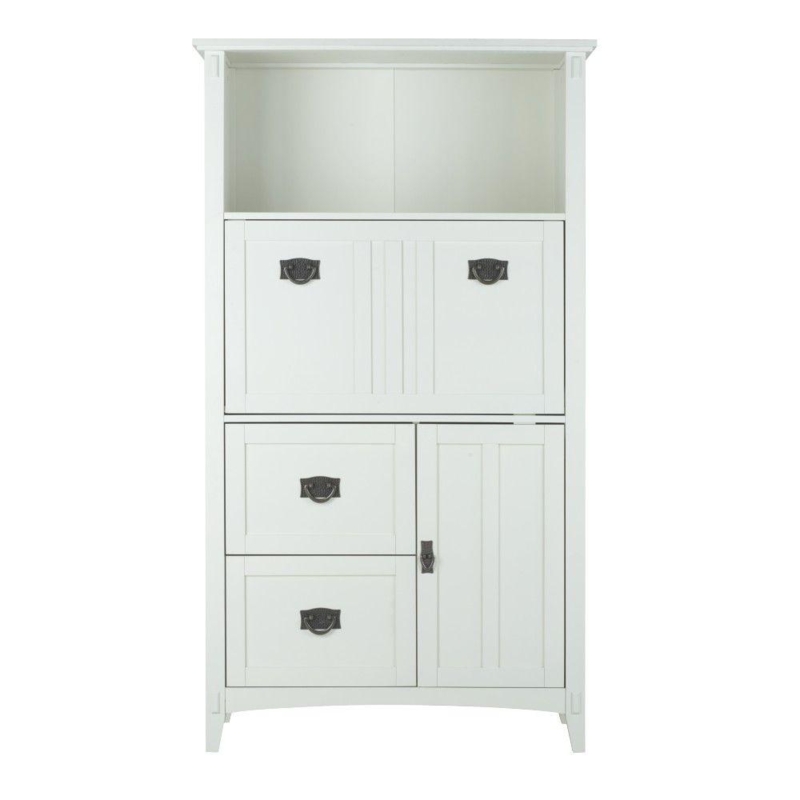 Home Decorators Collection Artisan White Secretary Desk with Storage ...