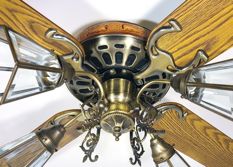 Hunter Victorian Style Ceiling Fan with Wood Blades