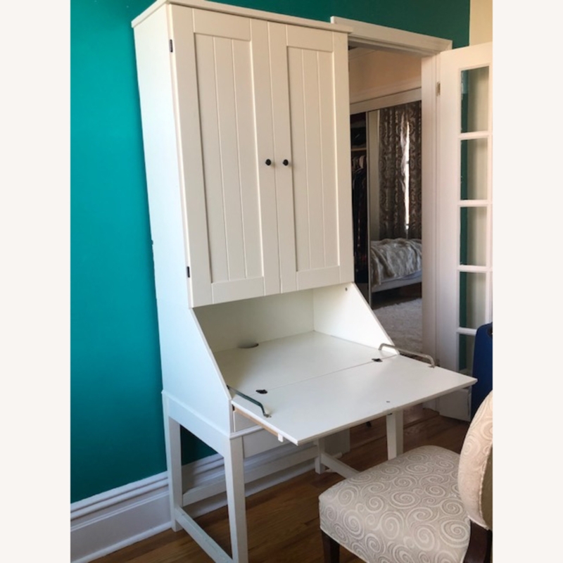 Ikea Hemnes White Compact Secretary Desk Design
